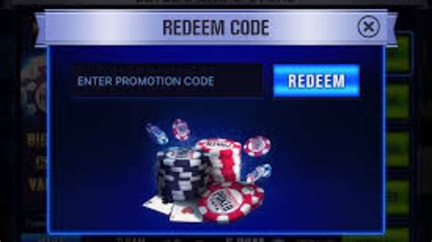 redeem codes wsop